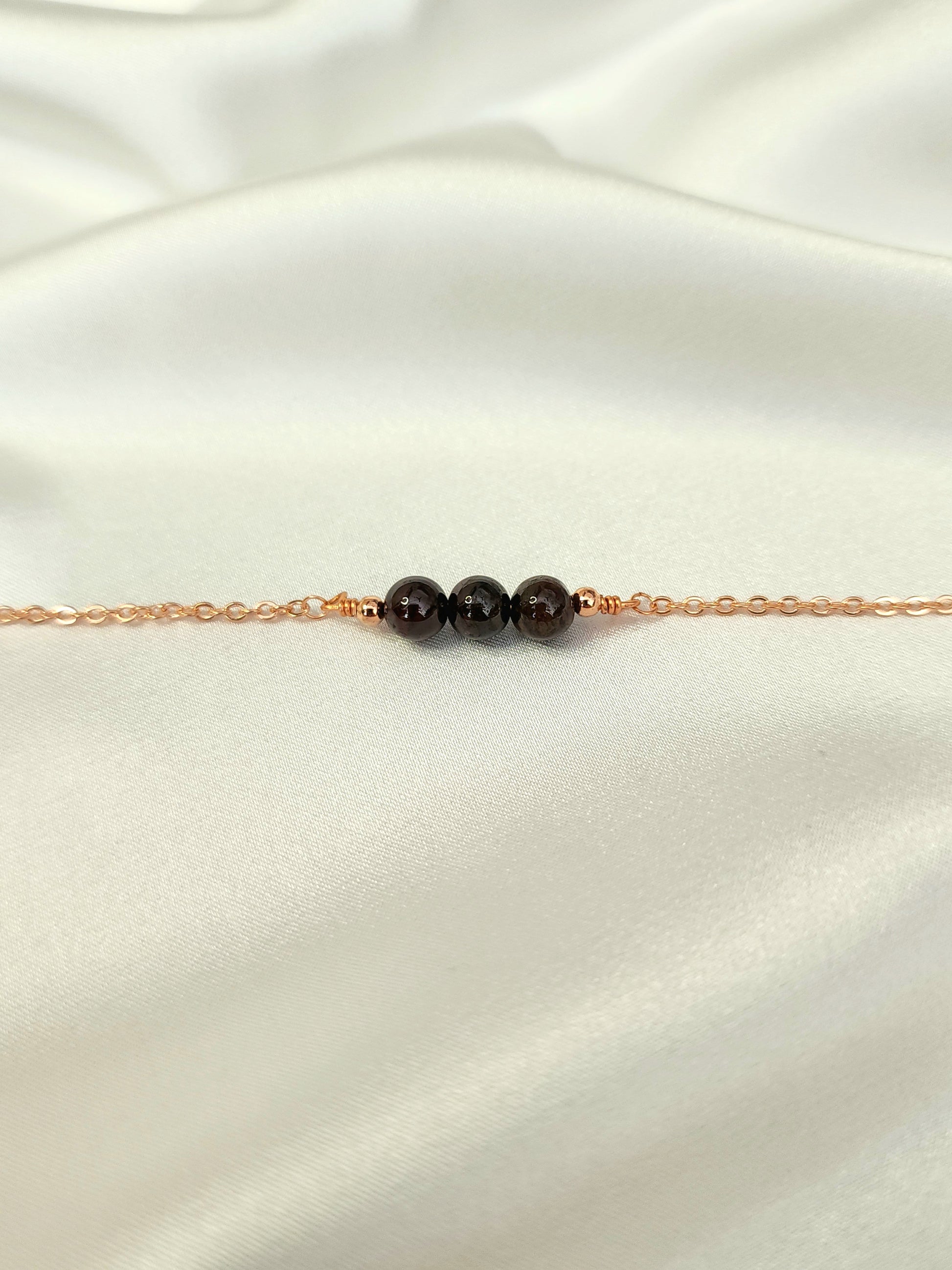 Loveliev January birthstone Garnet crystal bracelet jewelry