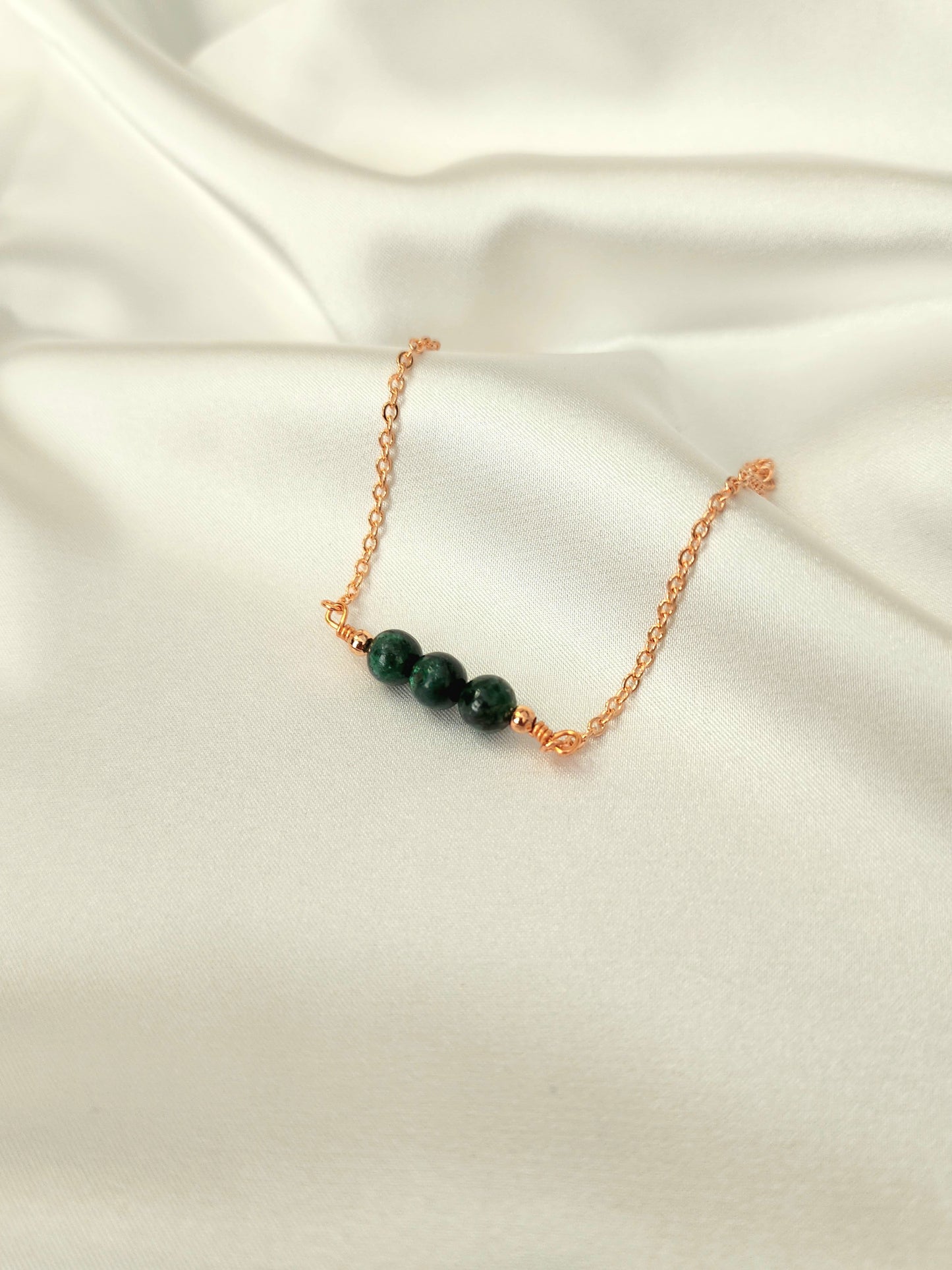 Loveliev May birthstone Emerald crystal bracelet jewelry