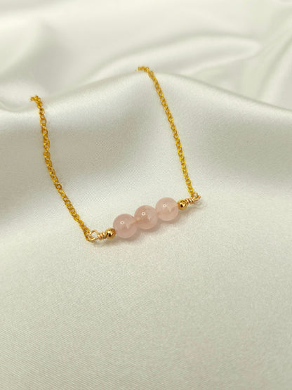 Loveliev Rose Quartz crystal bracelet jewelry