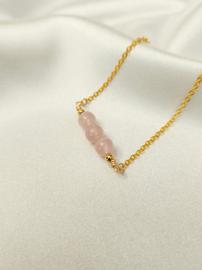 Loveliev Rose Quartz crystal bracelet jewelry