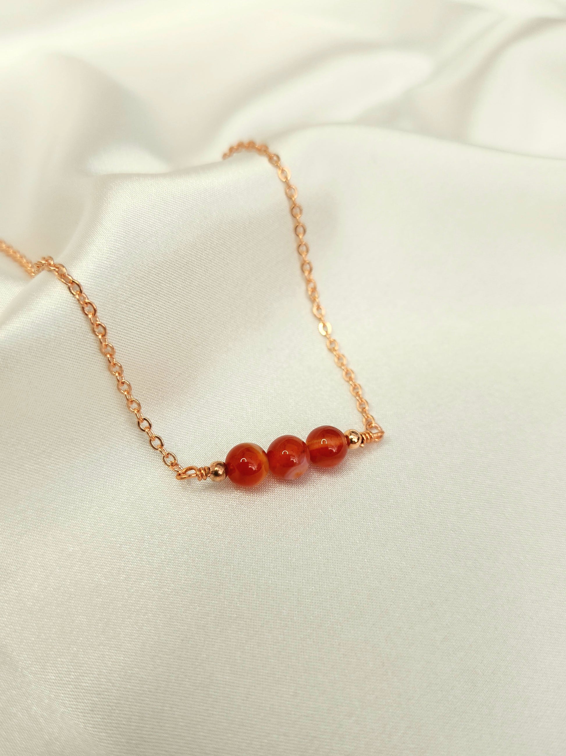 Loveliev July birthstone Carnelian crystal bracelet jewelry