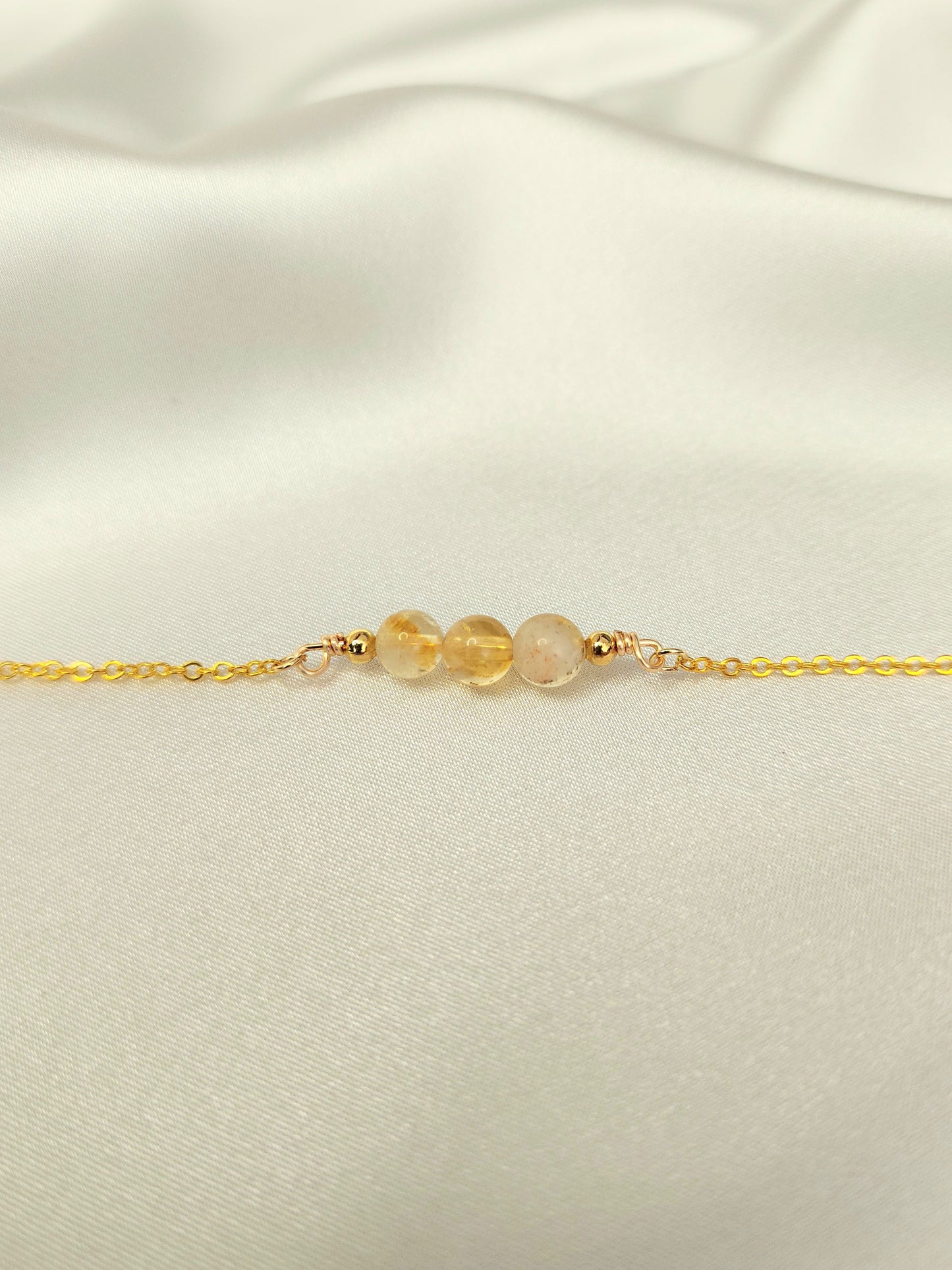 Loveliev November birthstone Citrine crystal bracelet jewelry