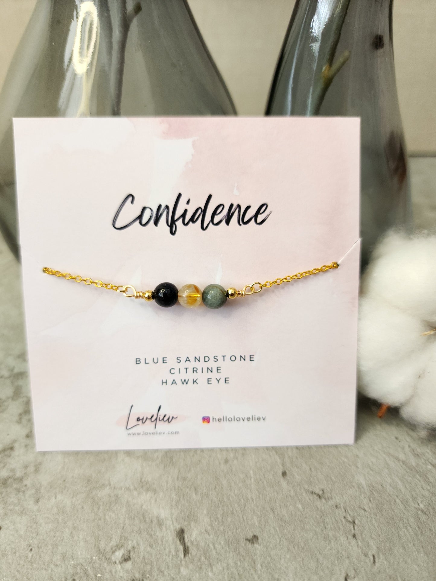 Loveliev confidence crystal bracelet jewelry