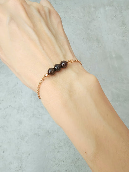 Loveliev January birthstone Garnet crystal bracelet jewelry