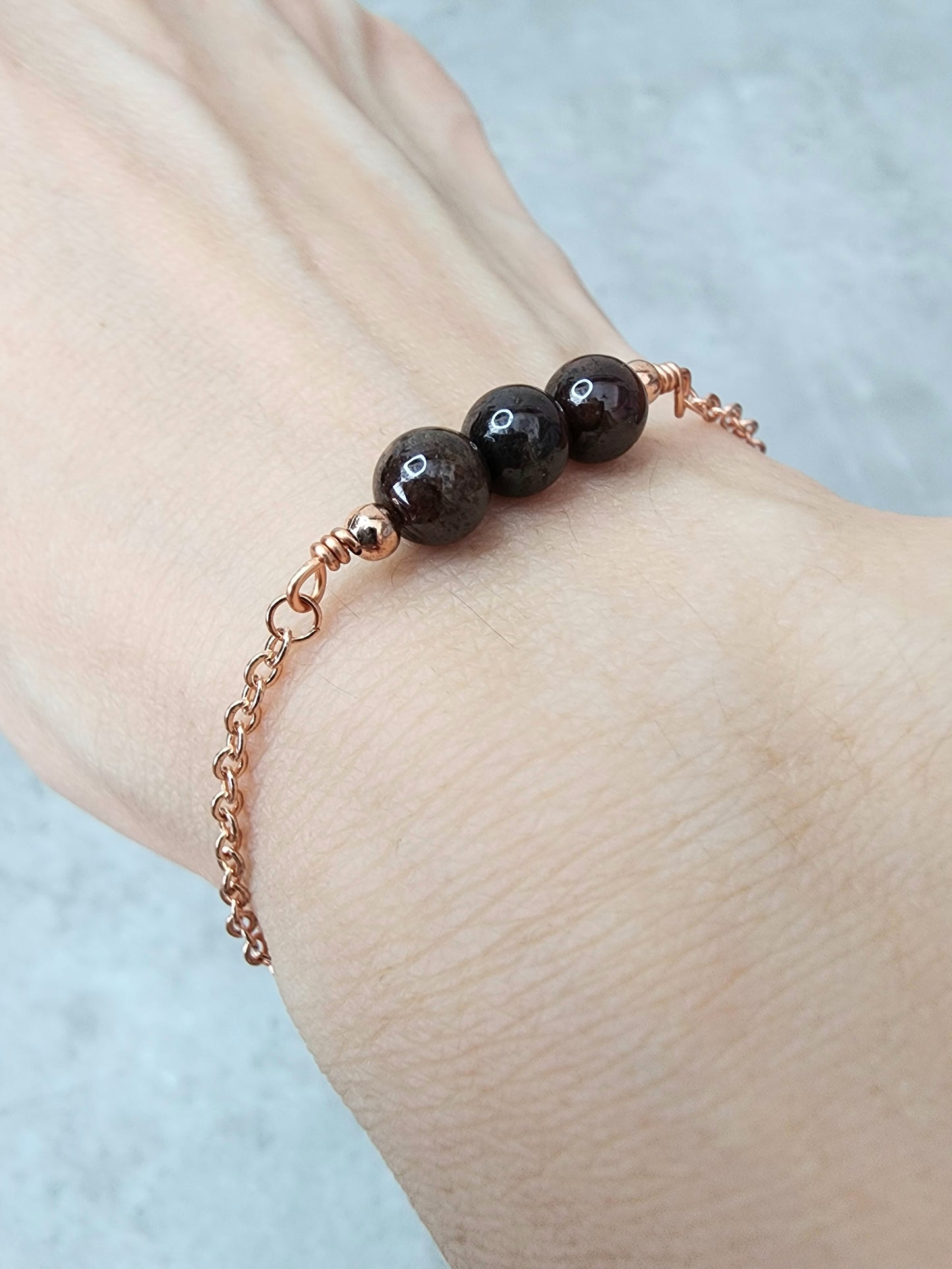 Loveliev January birthstone Garnet crystal bracelet jewelry