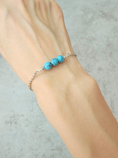 Loveliev December turquoise crystal bracelet jewelry