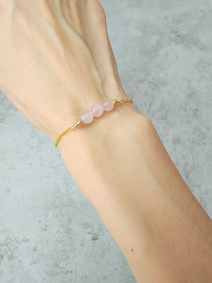 Loveliev Rose Quartz crystal bracelet jewelry