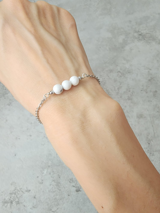 Loveliev Howlite crystal bracelet jewelry