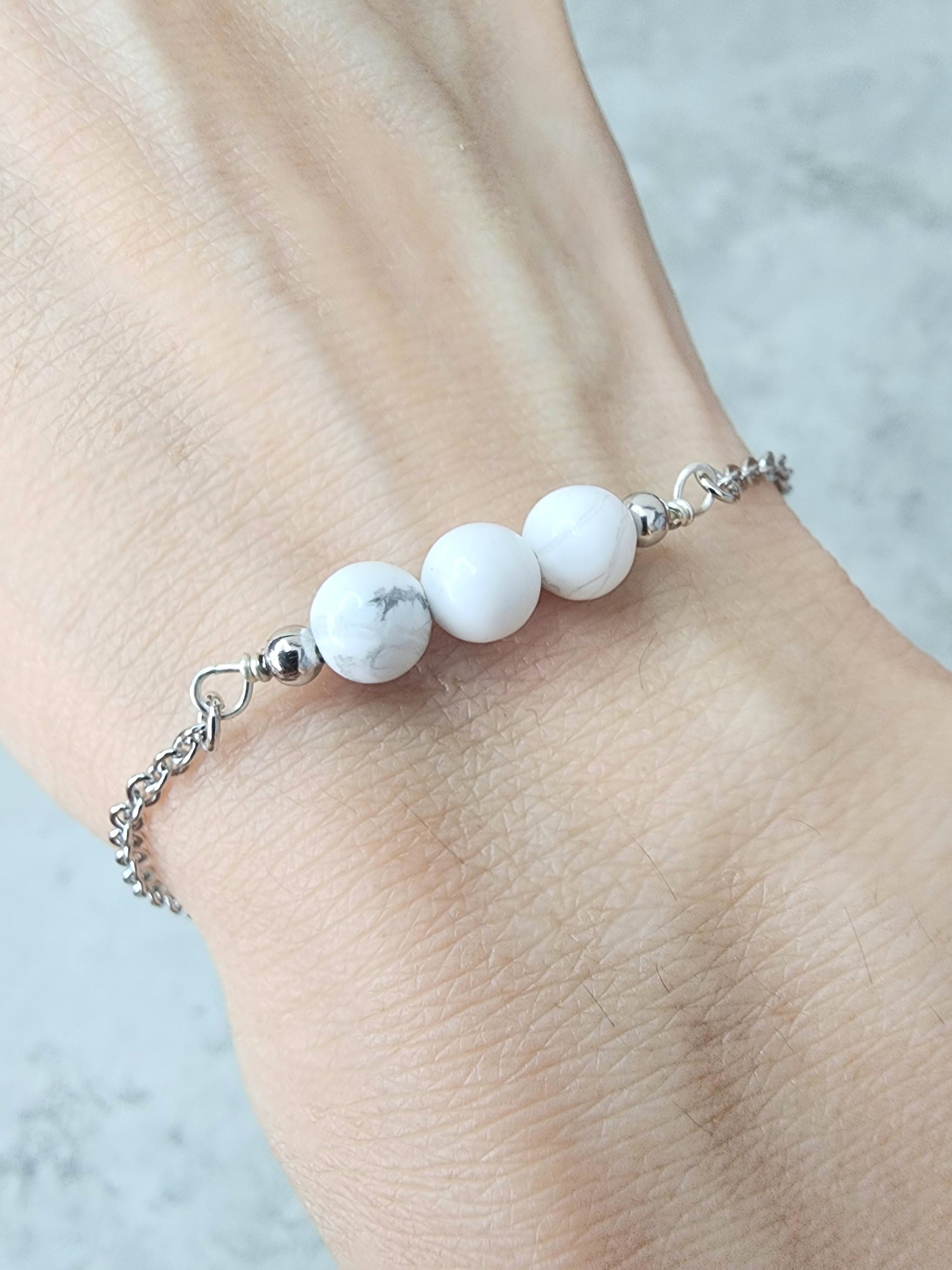 Loveliev Howlite crystal bracelet jewelry