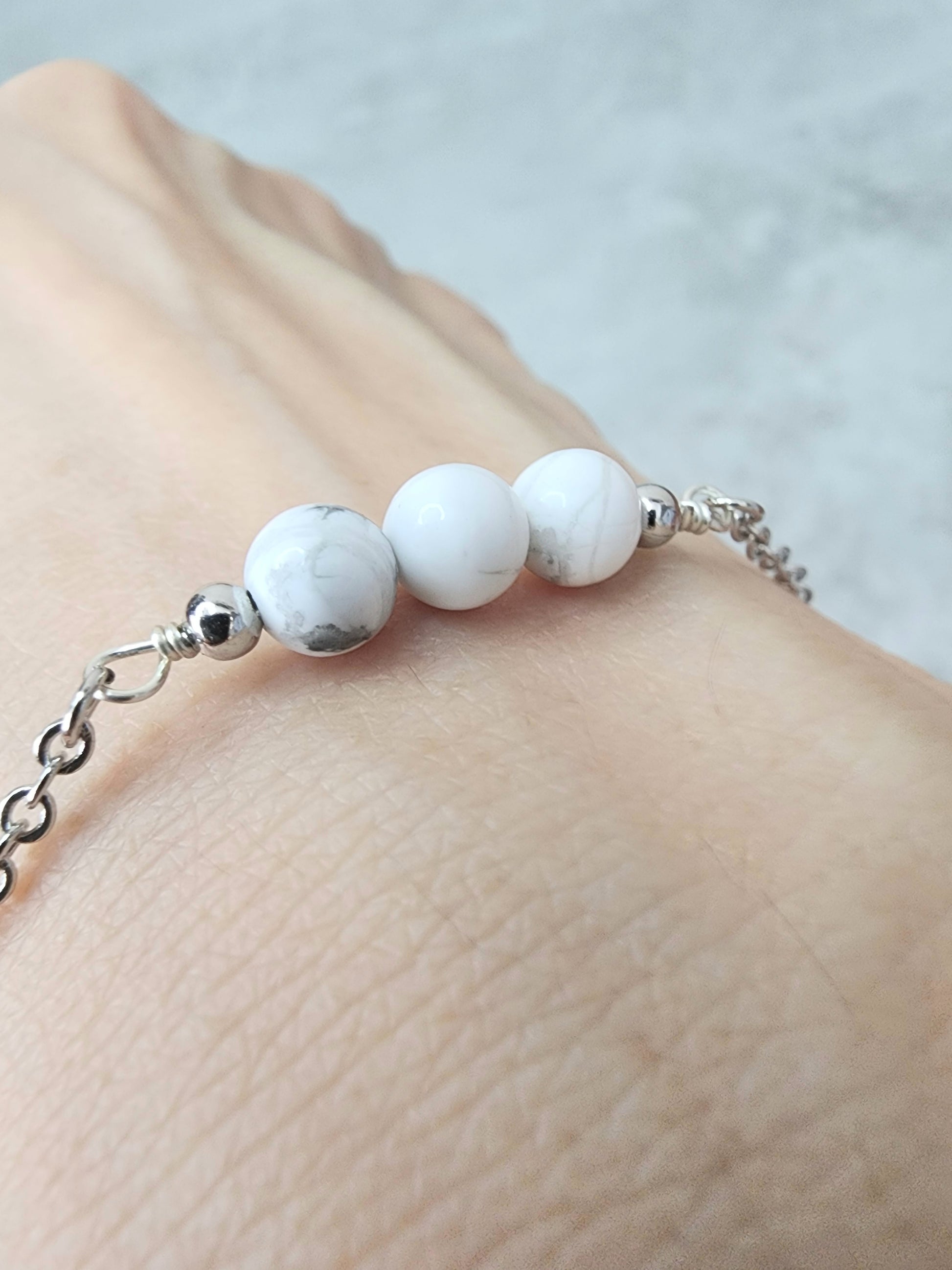 Loveliev Howlite crystal bracelet jewelry