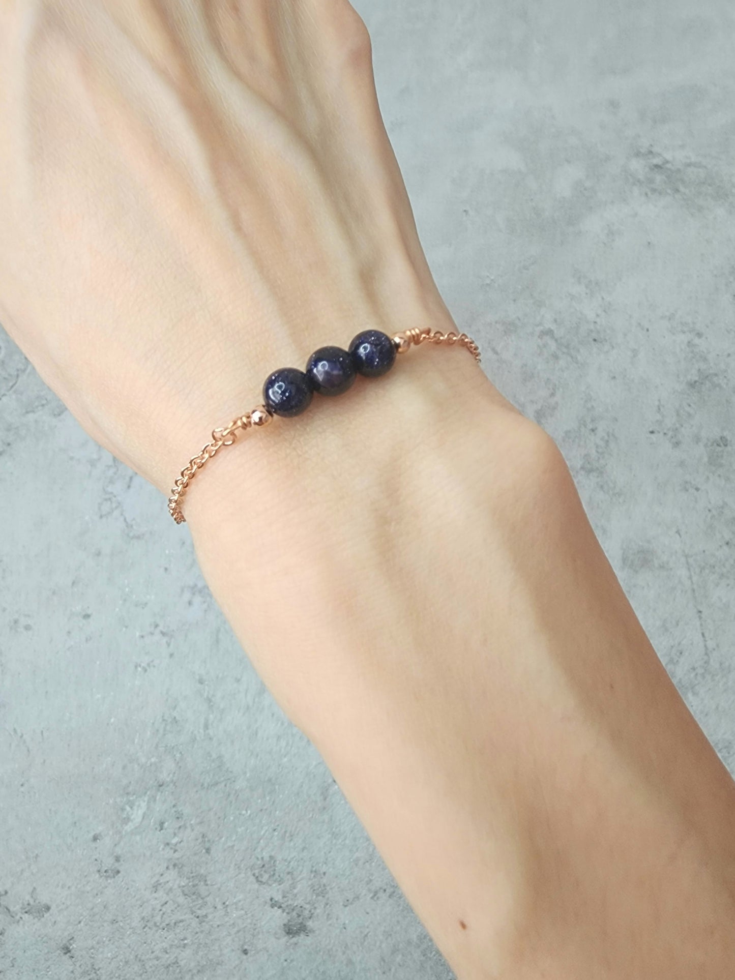 Loveliev blue sandstone crystal bracelet jewelry