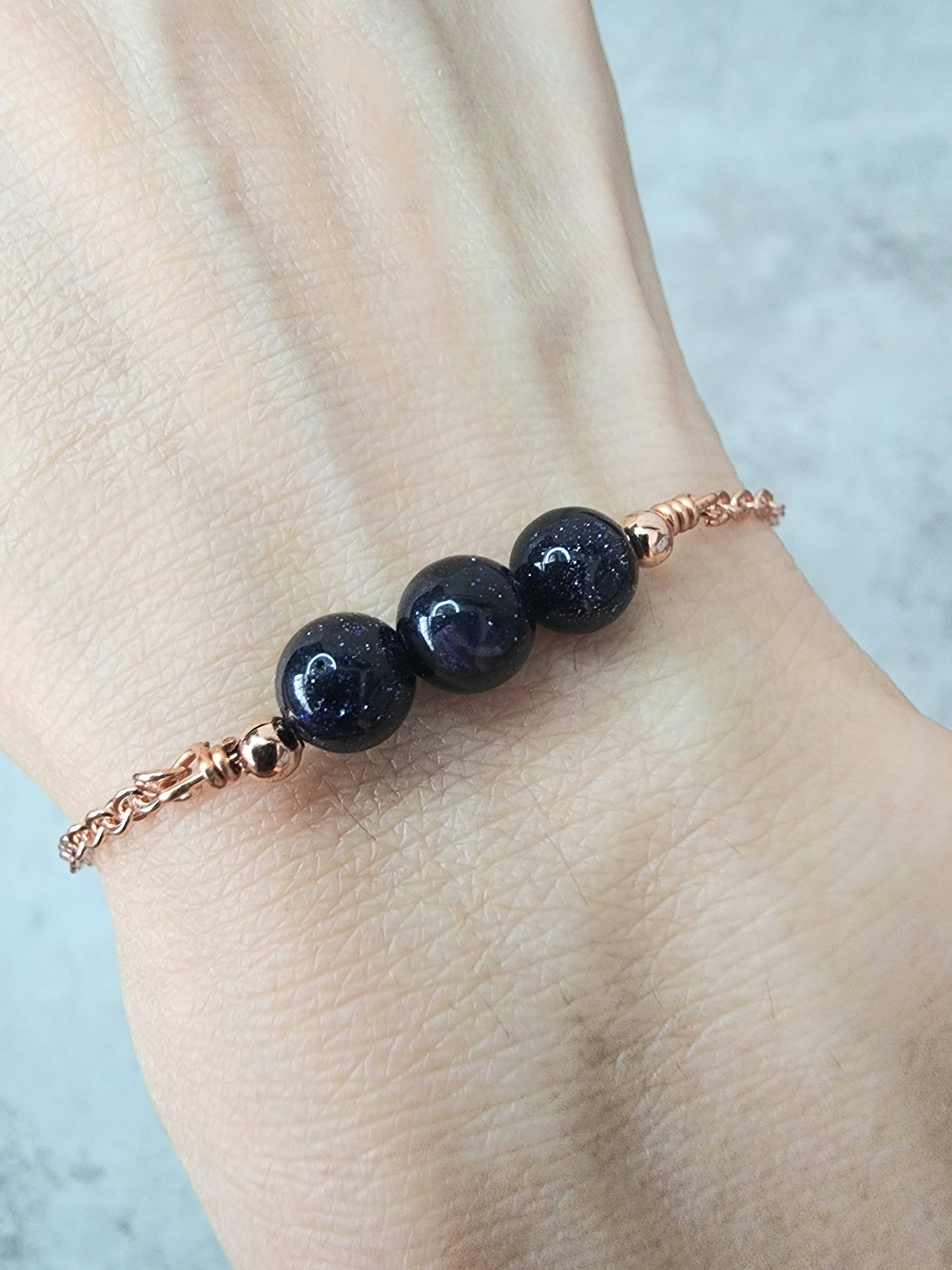 Loveliev blue sandstone crystal bracelet jewelry