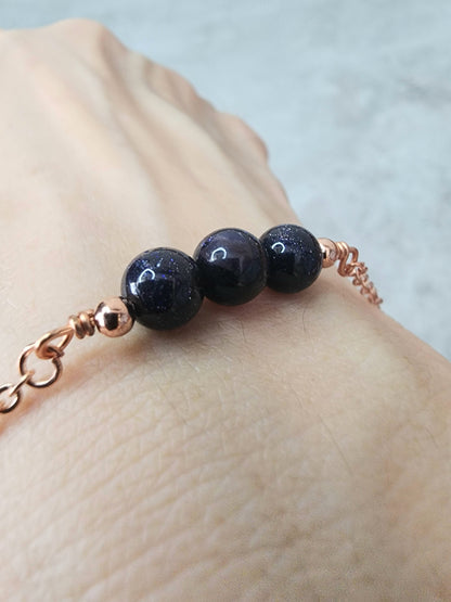 Loveliev blue sandstone crystal bracelet jewelry