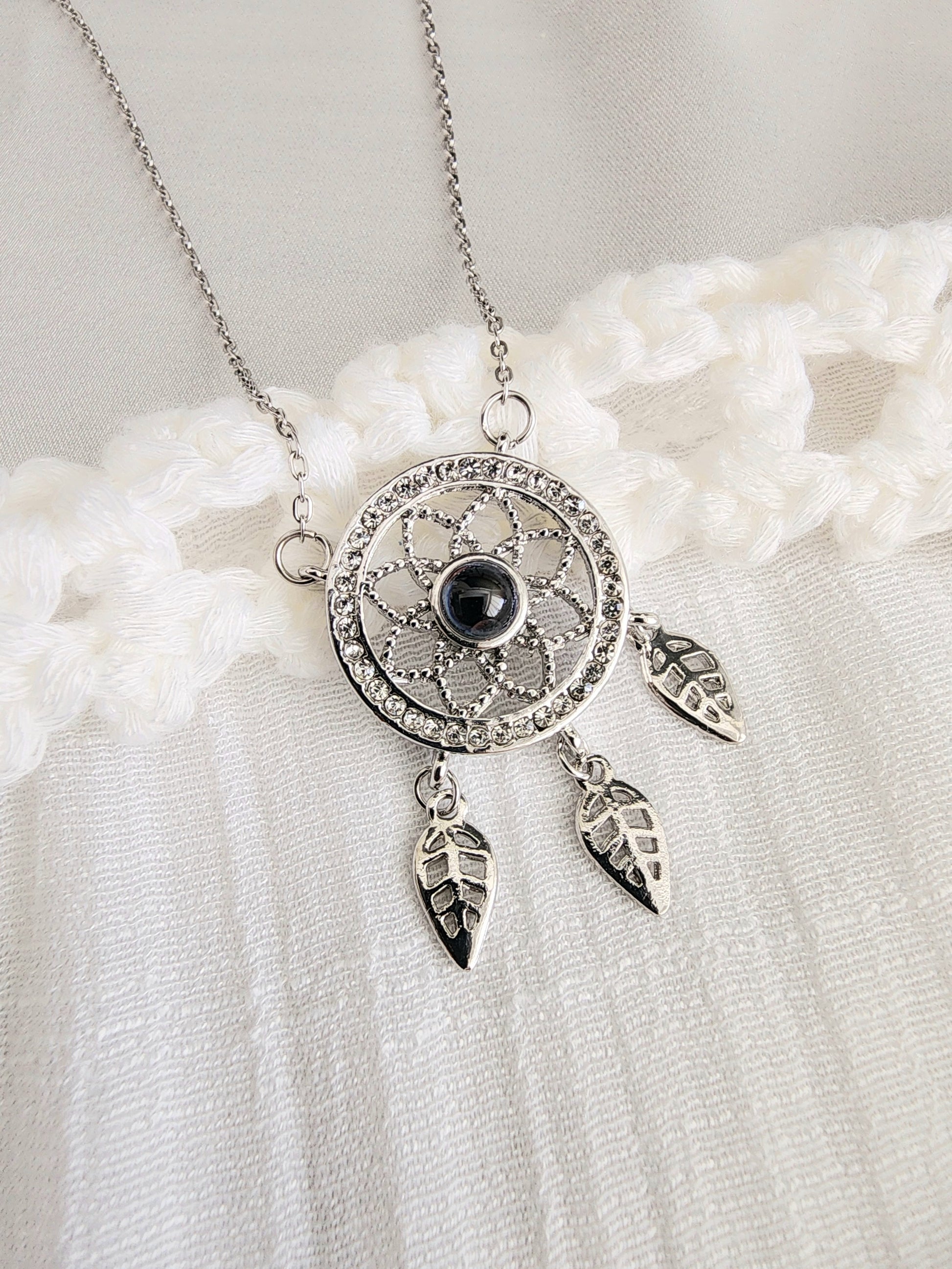 dreamcatcher photo necklace