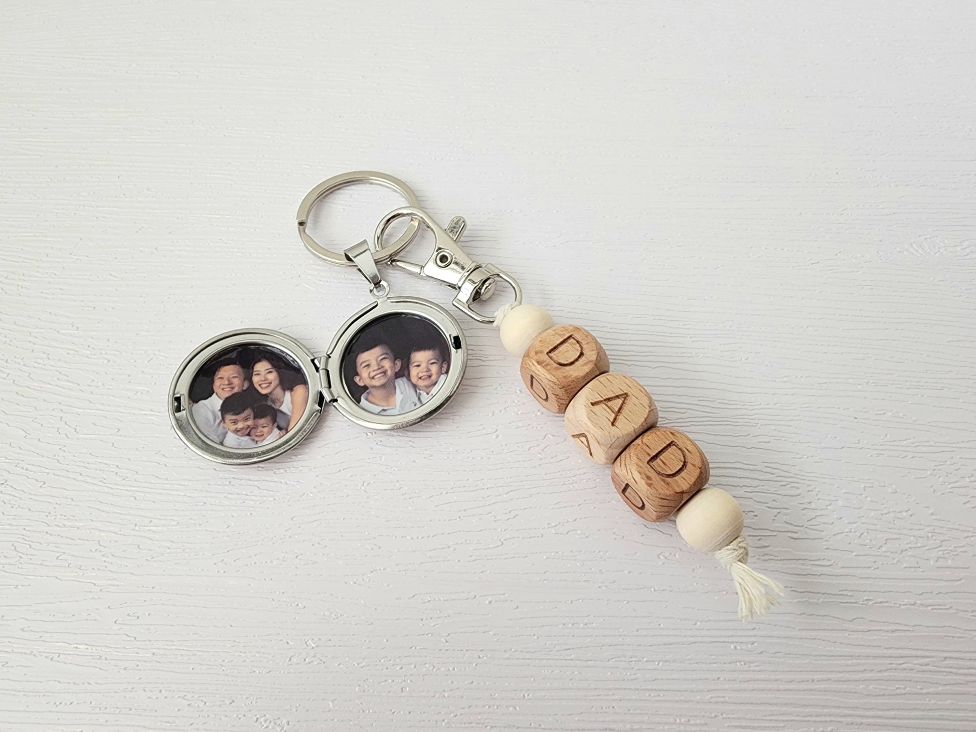 personalized photo locket keychain