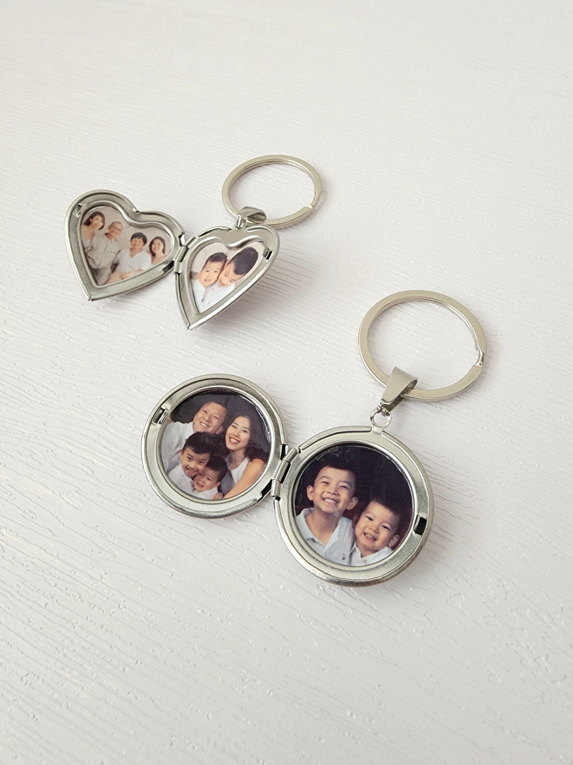 personalized photo locket keychain