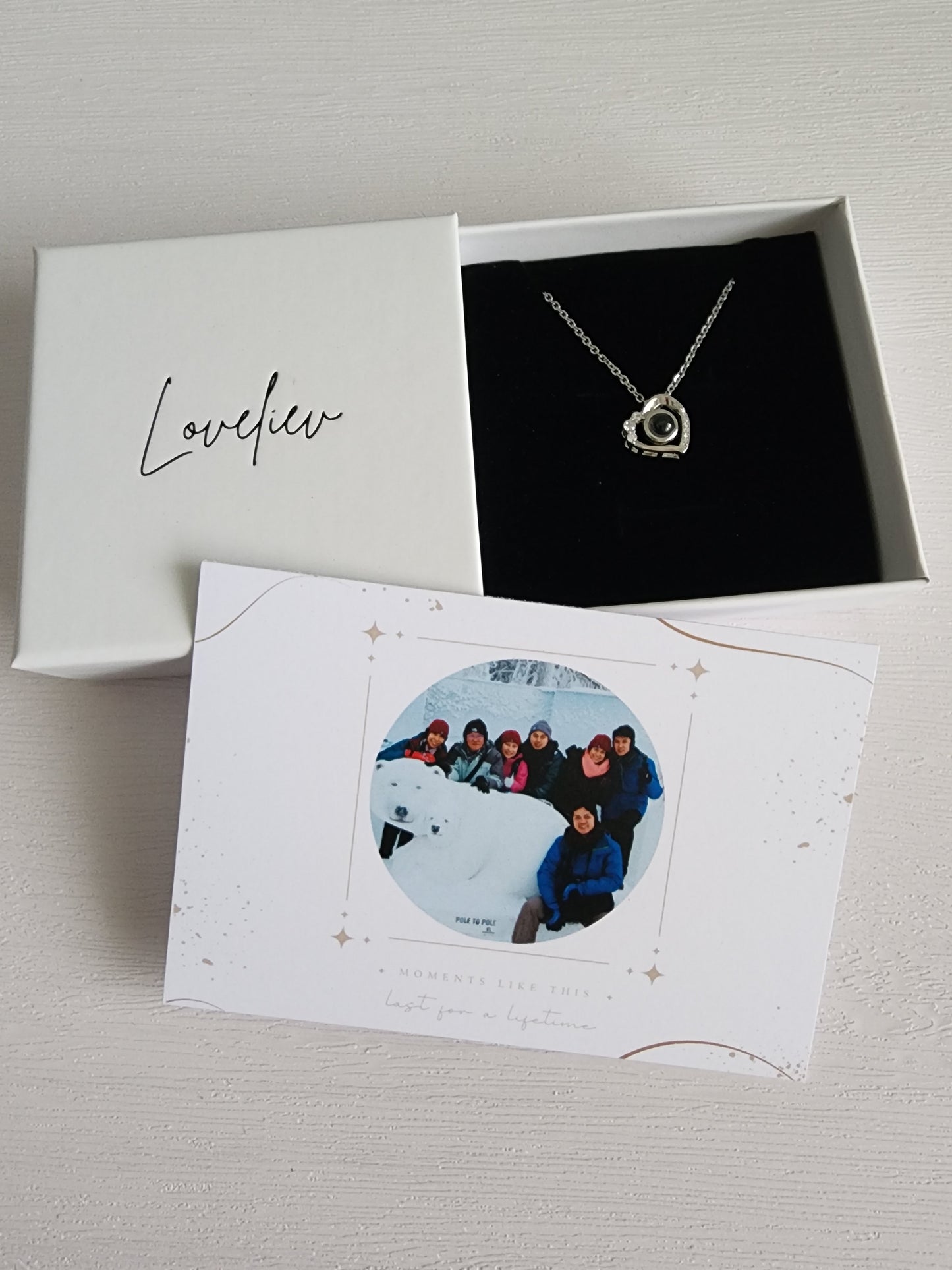 Personalized Zirconia Love Photo Necklace