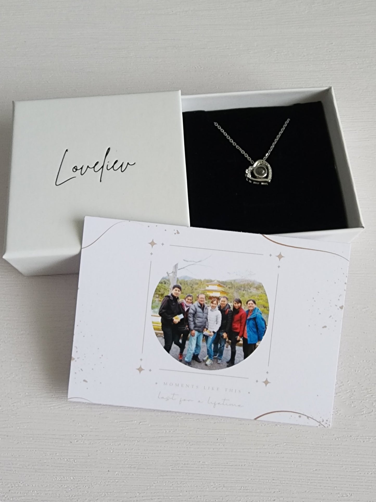 Personalized Zirconia Love Photo Necklace