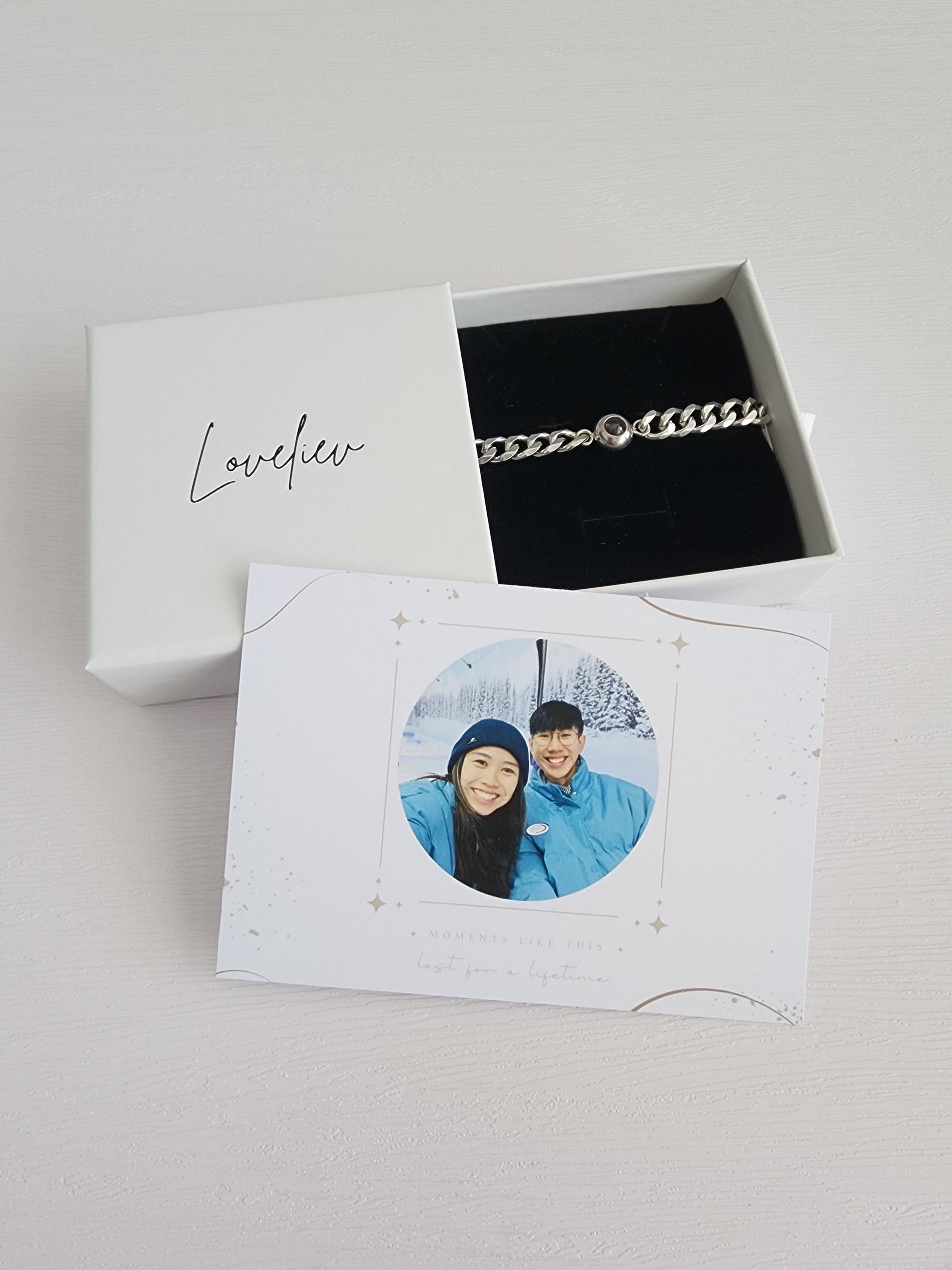 loveliev personalized titanium photo bracelet