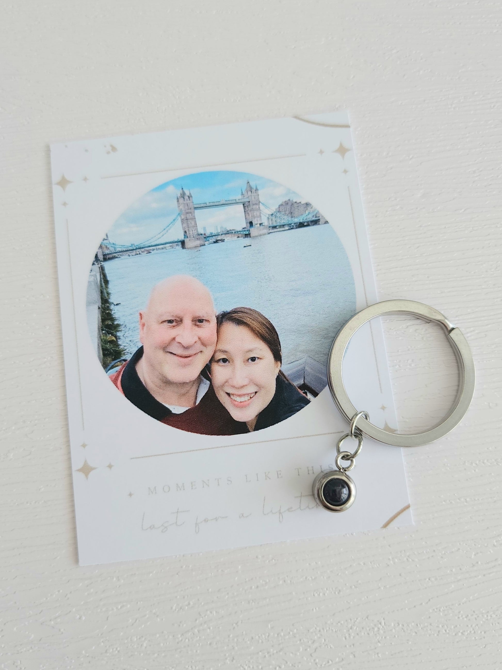 Loveliev Personalized Minimalist Photo Keychain