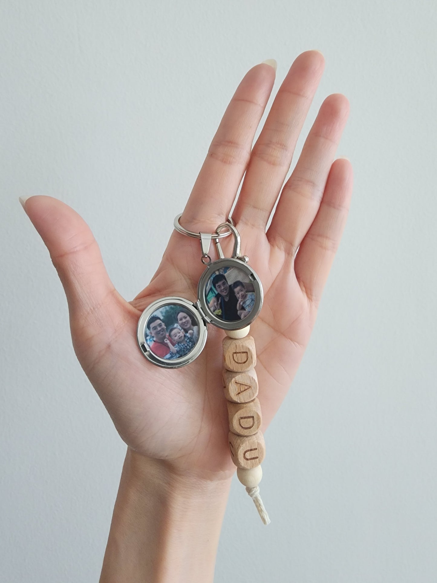 personalized photo locket keychain