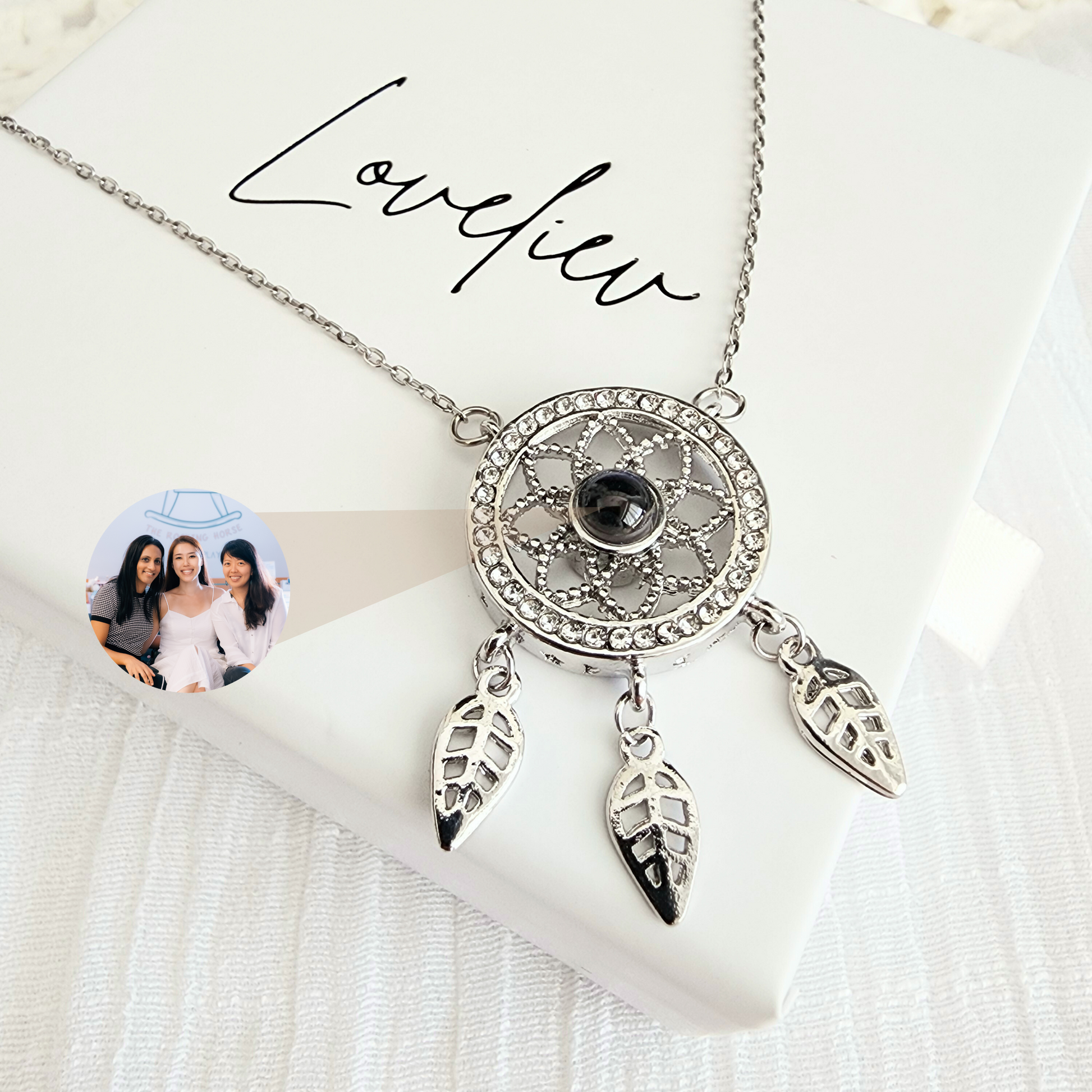 dreamcatcher photo necklace