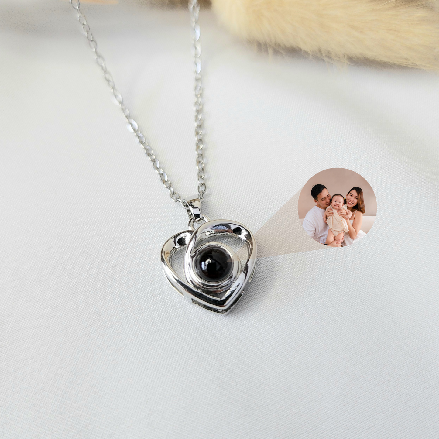 personalized love photo necklace