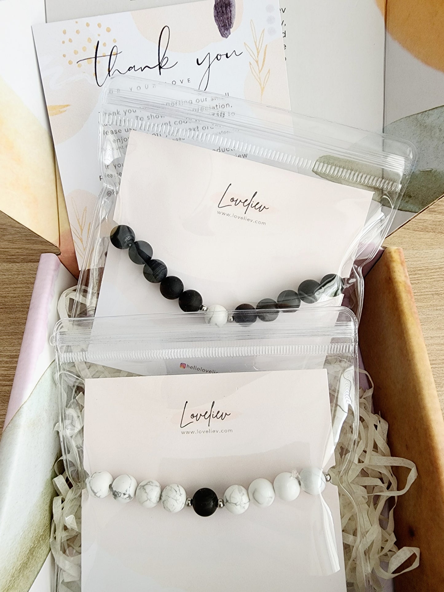 You Complete Me Black Agate Bracelet